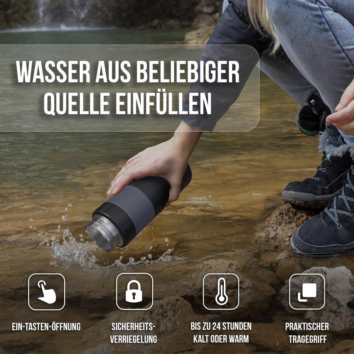 SURVIVO® Outdoor Wasserfilter Flasche