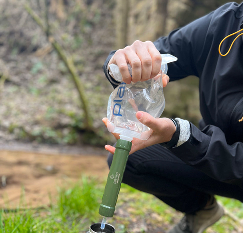 SURVIVO® Outdoor Wasserfilter Flasche