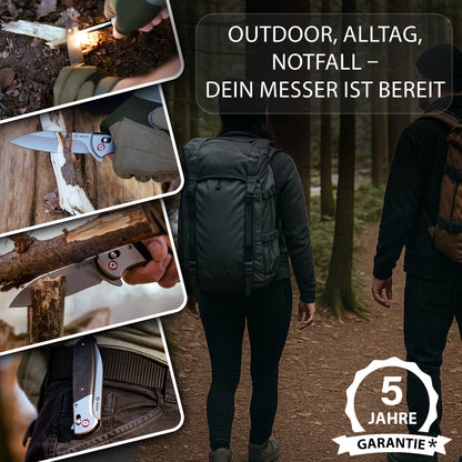 SK1 Klappmesser – Klinge aus D2-Stahl mit Titan-Beschichtung & G10 Griff